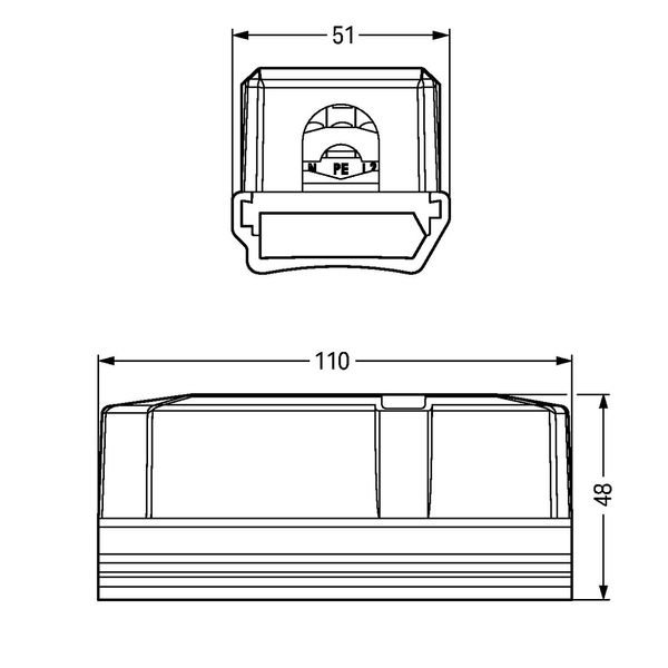 Tap-off module for flat cable 5 x 10 mm² transparent image 4