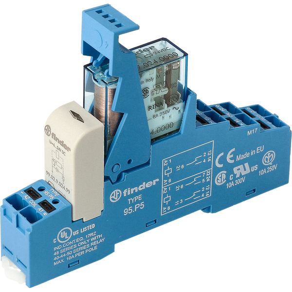 Rel. interface Mod. Push-IN 2CO 8A/12VDC SEN/AgNi/LED/diode (48.P5.7.012.0050) image 4