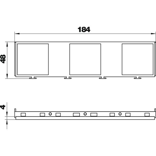 MT45V 3 Installation frame for 3 x 1 Modul 45 image 2