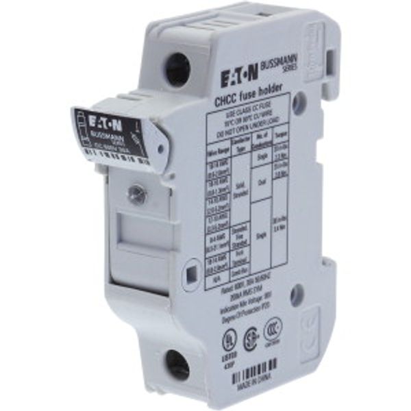 Fuse-holder, LV, 30 A, AC 600 V, 10 x 38 mm, CC, 1P, UL, indicating, DIN rail mount image 15