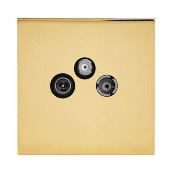 Art d'Arnould universe Epure TV-FM-SAT socket - mirror gold image 1