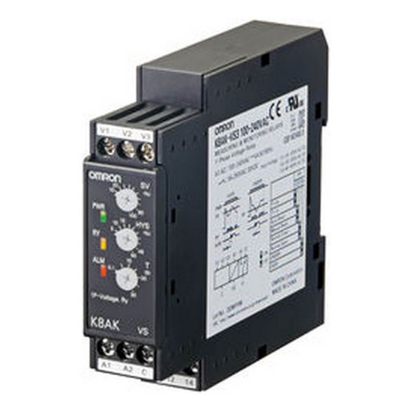 Monitoring relay 22.5mm wide, Single phase over or under voltage 1 to image 2