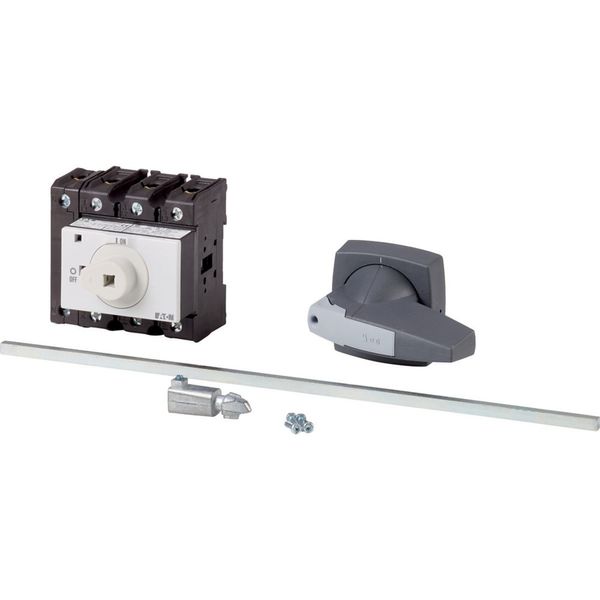 Main switch, P3, 100 A, rear mounting, 3 pole + N, STOP function, with black rotary handle and lock ring (K series), Lockable in the 0 (Off) position, image 3