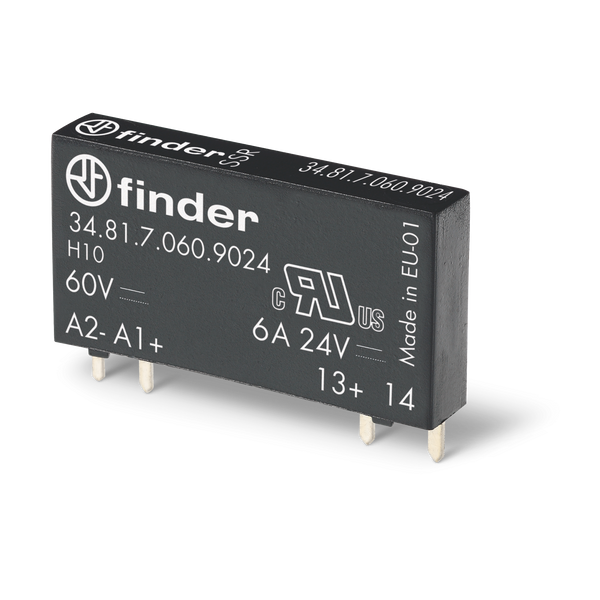 Ultra-Slim PCB relay SSR 1NO 6A/24VDC out. 12VDC/Sensitive (34.81.7.012.9024) image 1