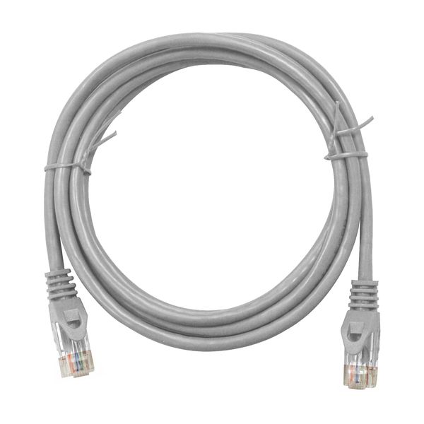 Patchcord RJ45 unshielded, Cat.5e, PVC, grey, 5.0m image 1