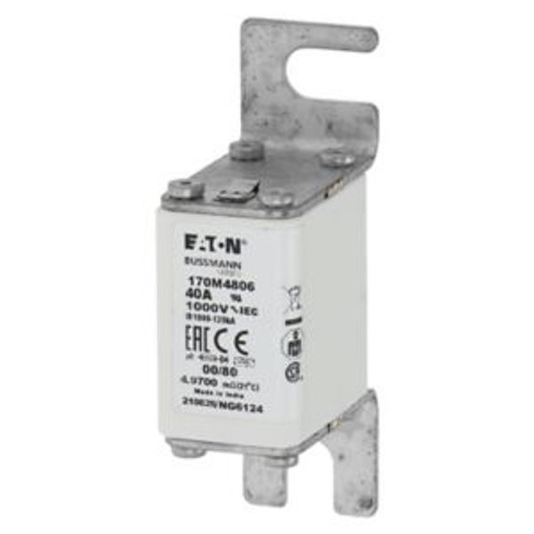 Fuse-link, high speed, 40 A, AC 1000 V, size 00, 30 x 47 x 98 mm, aR, DIN, IEC, single indicator image 5