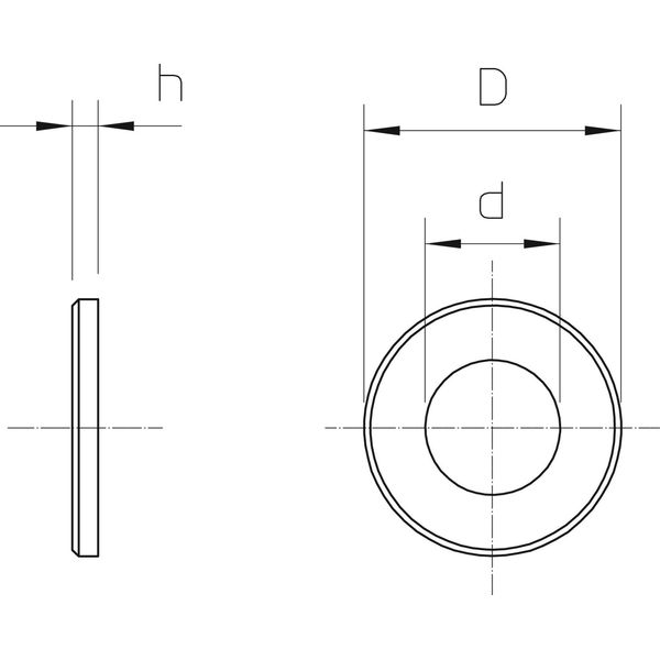 2033 D 15x3 G Spacer for cable clamp ¨15mmx3mm image 2