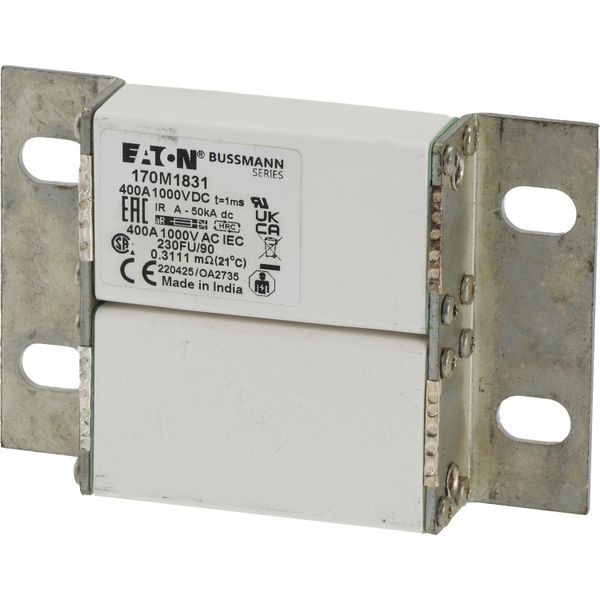 Fuse-link, high speed, 400 A, DC 1000 V, size 230, 24 x 78 x 115 mm, aR, IEC image 3