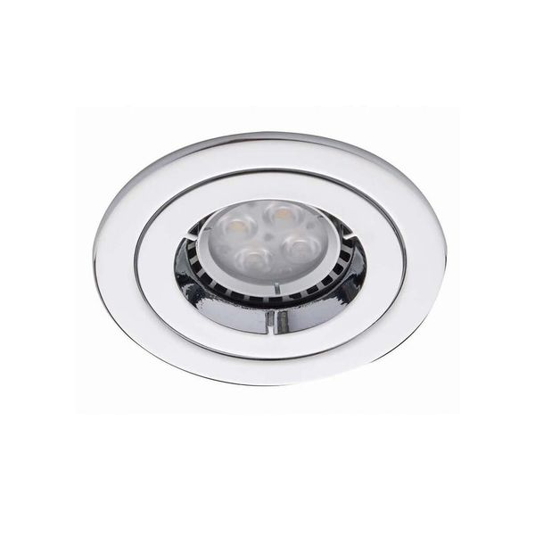 iCage Mini GU10 Die-Cast Fire Rated Downlight Chrome image 1