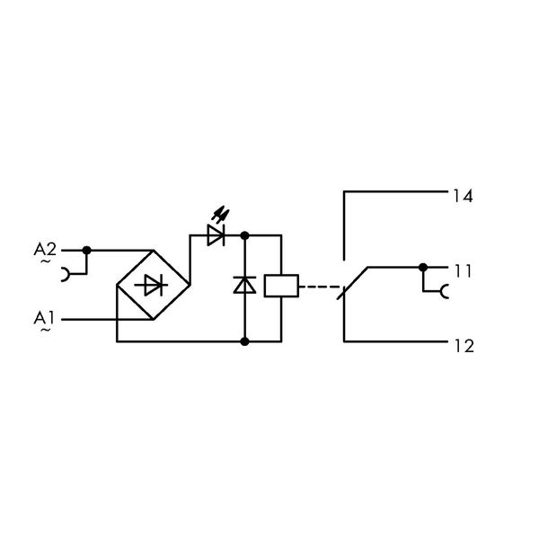 859-367 Relay module; Nominal input voltage: 115 VAC; 1 changeover contact image 5