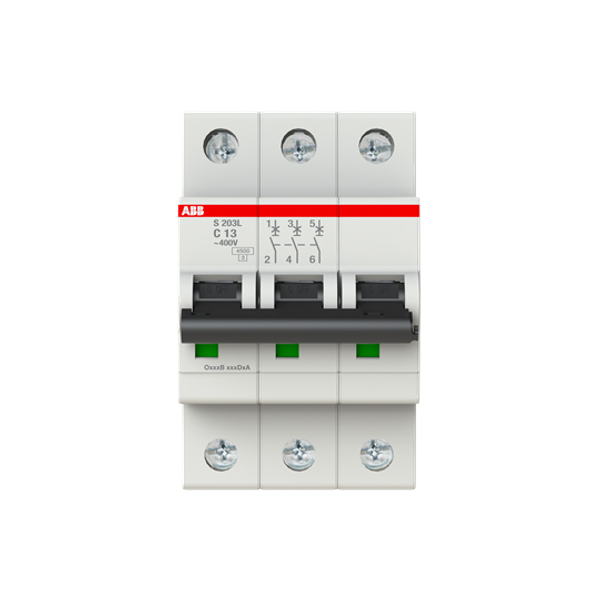 S203L-C13 Miniature Circuit Breaker - 3P - C - 13 A image 1