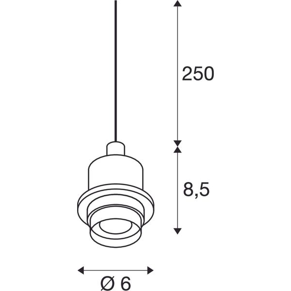 FENDA E27 pendant,white,without canopy & shade,open cable image 3
