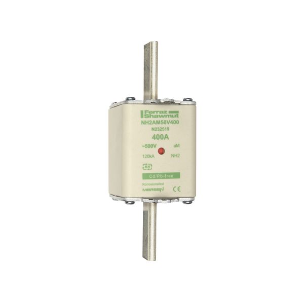 Fuse-link NH2 aM 500VAC 400A live tags Double indicator image 1