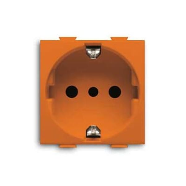 2P+E socket outlets, 16A - 250V~, P30 type, ORANGE Italian type P30 Orange - Chiara image 1