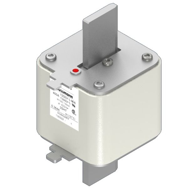 Fuse-link, high speed, 400 A, AC 1250 V, size 3, 76 x 76 x 155 mm, aR, IEC, single indicator image 2