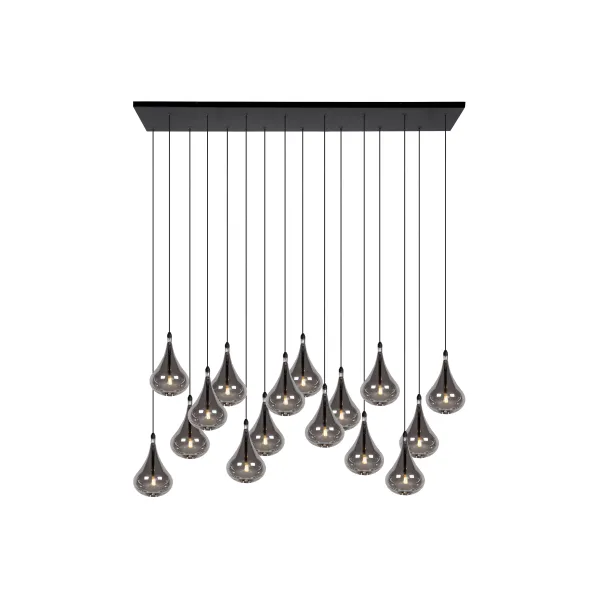 Lucide TEARS - Pendant light - LED Dim. - G4 - 16x1,5W 3000K - Black image 1