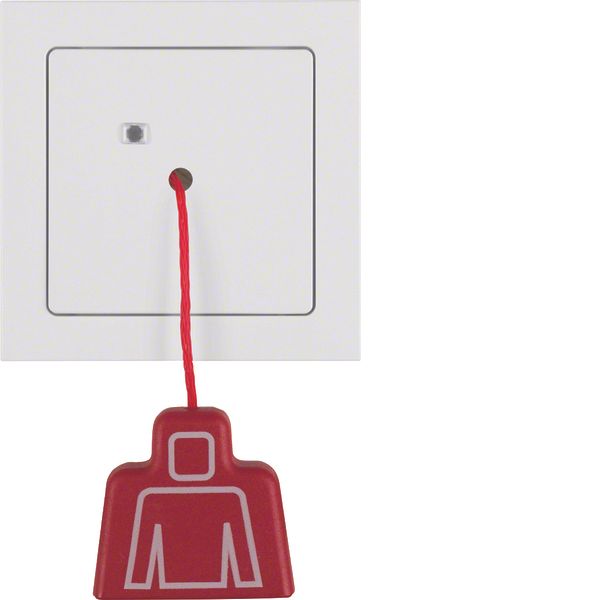 Pullcord push-button frame, S.1, p. white, matt, plastic image 1