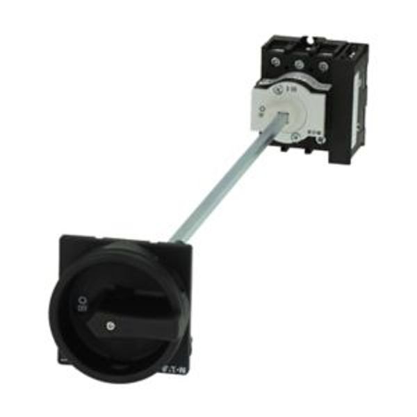 Main switch, P1, 40 A, rear mounting, 3 pole + N, STOP function, With black rotary handle and locking ring, Lockable in the 0 (Off) position, With met image 4