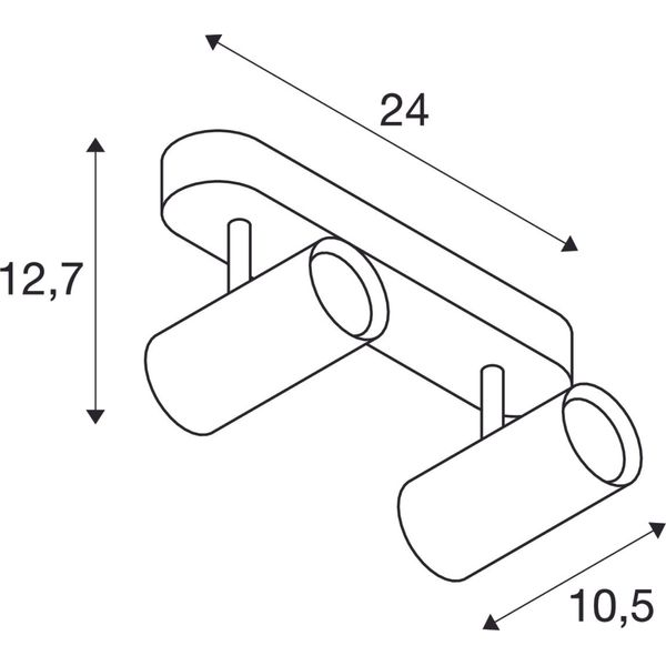 NOBLO 1200lm 2700K 230V 36ø silber image 2