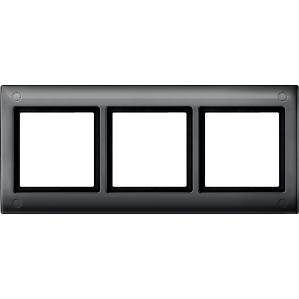 AQUADESIGN frame with screw connection, 3-gang, anthracite image 4