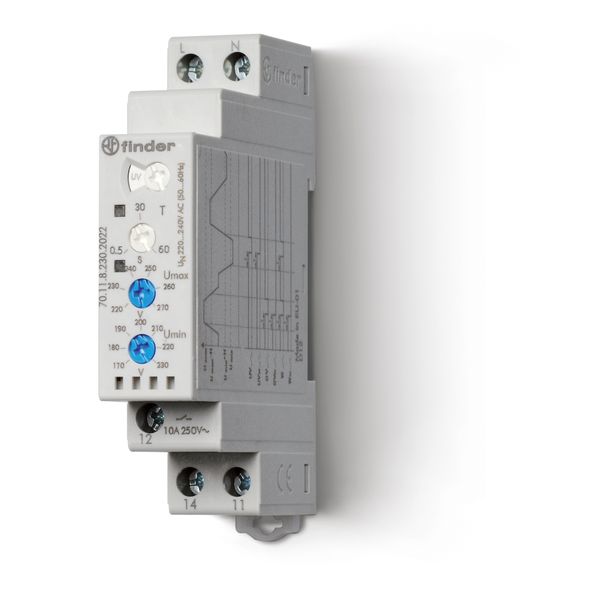 Monitoring relay 1ph.1CO 10A/220...240VAC/adjustable (70.11.8.230.2022) image 3