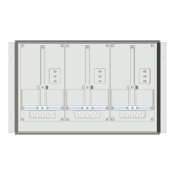 Meter box insert 1-row, 3 meter boards / 9 Modul heights image 1