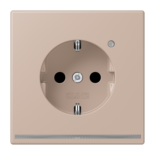 SCHUKO socket with LED pilot light LC321 LC1520-OLNW240 image 1