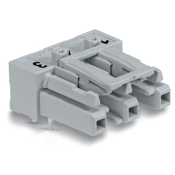 Socket for PCBs angled 3-pole gray image 5