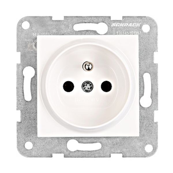 Pin socket outlet, cage clamps, white image 1