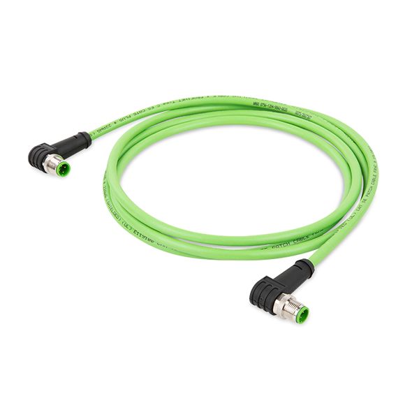 ETHERNET cable M12D plug angled M12D plug angled green image 4
