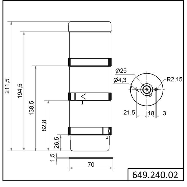 Signal tower KS71 BWM 24VAC/DC GN/YE/RD image 3