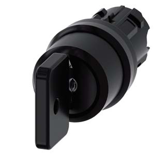 Key-operated switch O.M.R, 22 mm, round, plastic, lock number 73034, black, with 2 keys, 3 switch positions I-O image 2