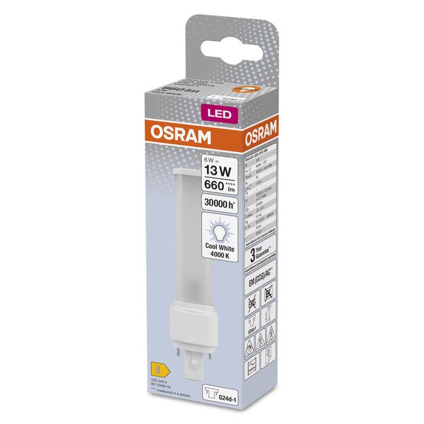 OSRAM DULUX LED D EM & AC MAINS 6W 840 G24D-1 image 17
