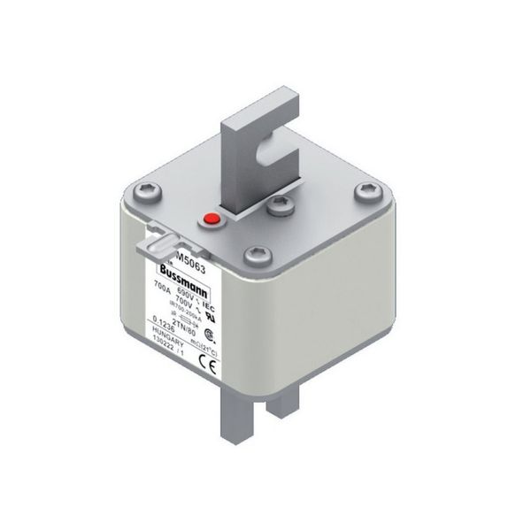 Fuse-link, high speed, 700 A, AC 690 V, DIN 2, 61 x 75 x 108 mm, aR, DIN, IEC, single indicator image 14