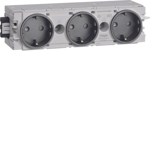 Socket-outlet 3-gang Wago C-Profile gb image 1