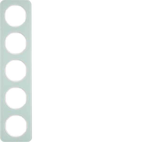 Frame 5gang, R.1, glass p. white image 1
