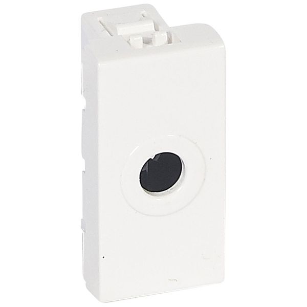 Cable outlet Mosaic - Ø8 mm wire outlet - 1 module - white image 2