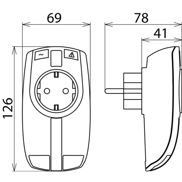 Surge arrester DEHNprotector combined adapter for power and data side image 2