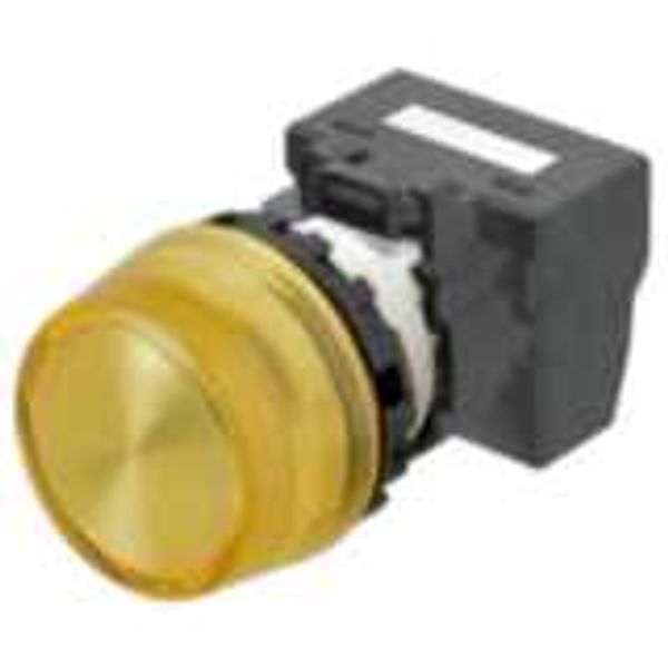 M22N Indicator, Plastic projected, Yellow, Yellow, 24 V, push-in termi image 1