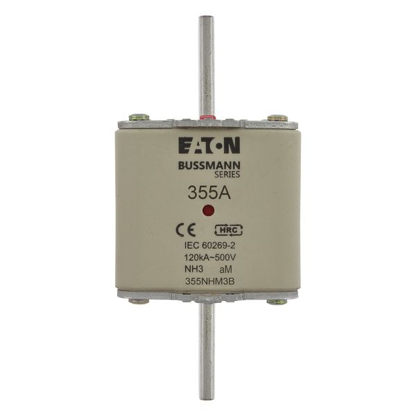 Fuse-link, low voltage, 355 A, AC 500 V, NH3, aM, IEC, dual indicator image 6