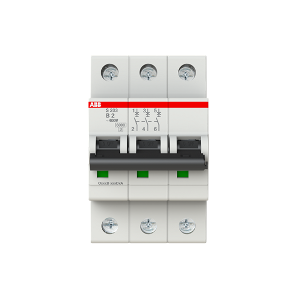 S203-D3 Miniature Circuit Breaker - 3P - D - 3 A image 2