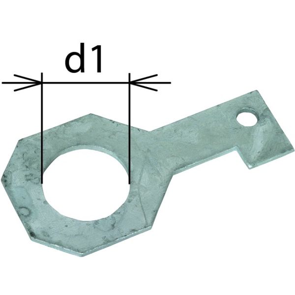 Flat connection bracket IF3 bore diameter d1 39 mm image 1