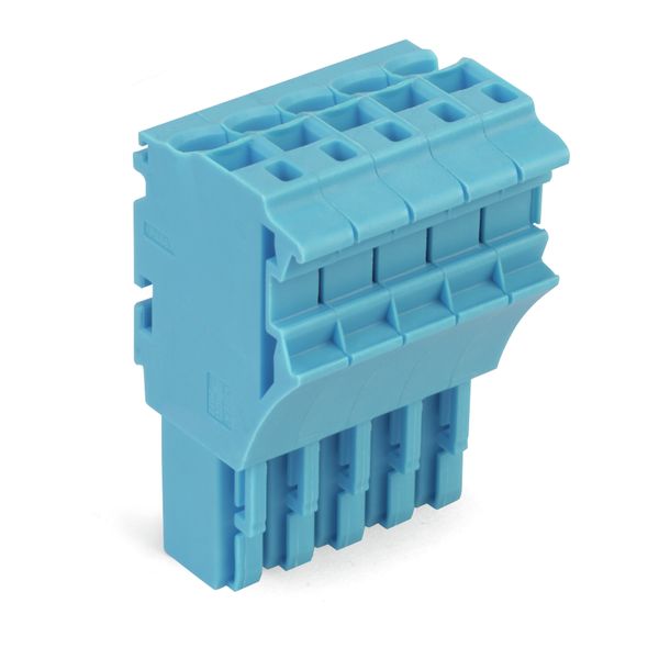 1-conductor female connector Push-in CAGE CLAMP® 4 mm² blue image 1