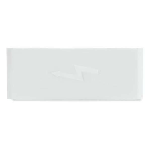 883-1288 Protective warning marker; with high-voltage symbol; white image 1
