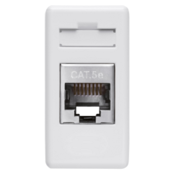 RJ45 CONNECTOR - 4 PAIR - CATEGORY 5e - FTP - TOOLLESS - 1 MODULE - SYSTEM WHITE image 1