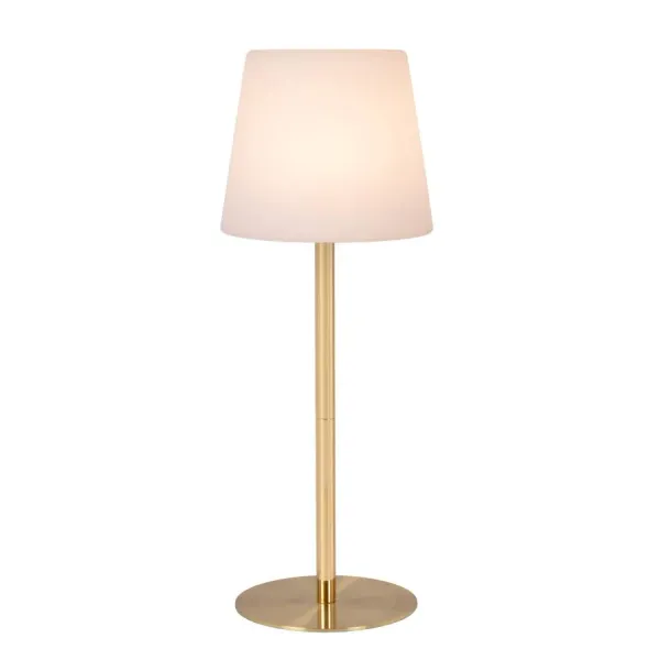 Lucide TYON - Table Lamp Indoor/Outdoor - Batteries - LED Dim. - IP65 - Matt Gold / Brass image 1