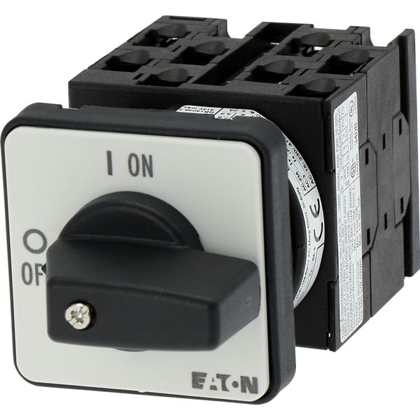 On-Off switch, T0, 20 A, flush mounting, 4 contact unit(s), 8-pole, with black thumb grip and front plate image 9