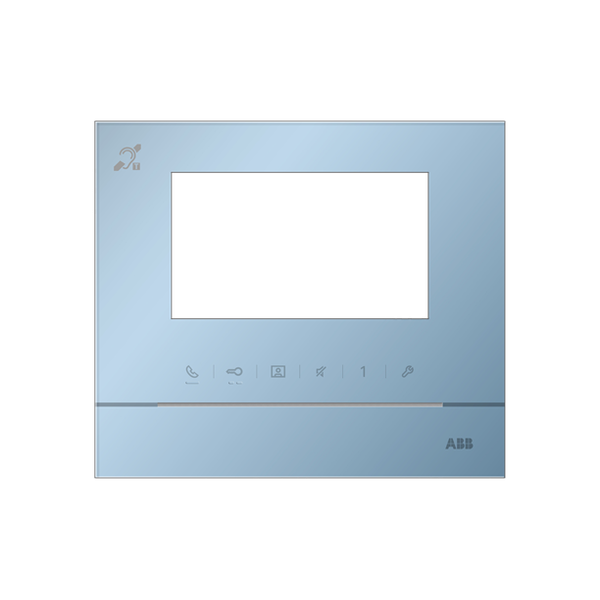 52313FC-L-02 Front cover for 4.3" video hands-free with induction loop,Light blue image 2