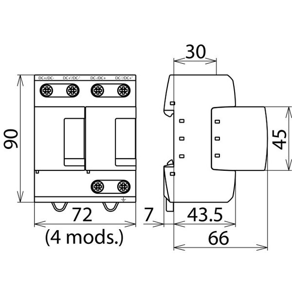 Coord. lightn. current arrester Type 1 DEHNsecure M for d.c. circuits image 2