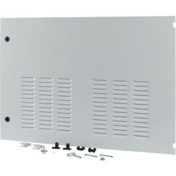 Section wide door, ventilated, right, HxW=700x1000mm, IP42, grey image 2